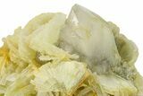 Green, Bladed Prehnite Crystals with Quartz - Morocco #292261-1